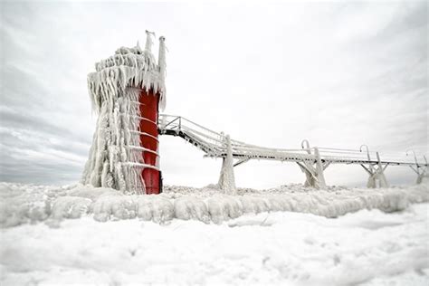 Frozen South Haven Lighthouse On Behance