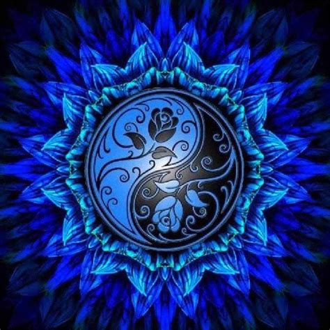 Black And Blue Yin Yang