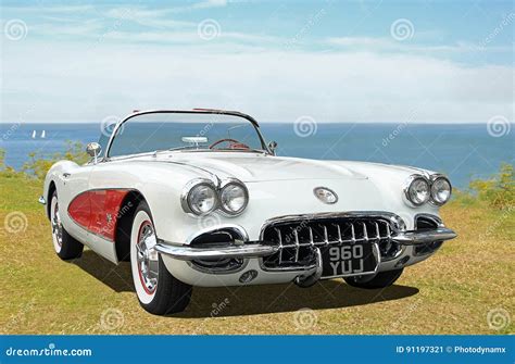 Vintage Classic Chevrolet Corvette C1 Convertible Editorial Photo - Image of coastal, design ...