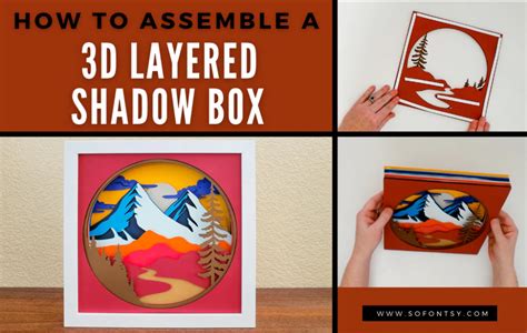 How To Assemble A D Layered Paper Shadow Box