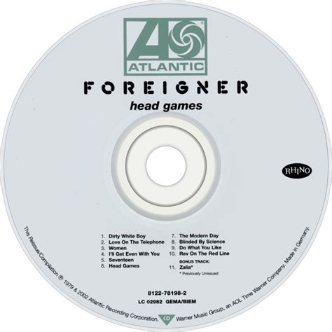 Foreigner Head Games Album