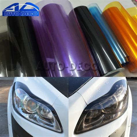 Buy 30 60cm Gloss Light Wrap Headlight Film Sheet 13 Colors Car Headlight