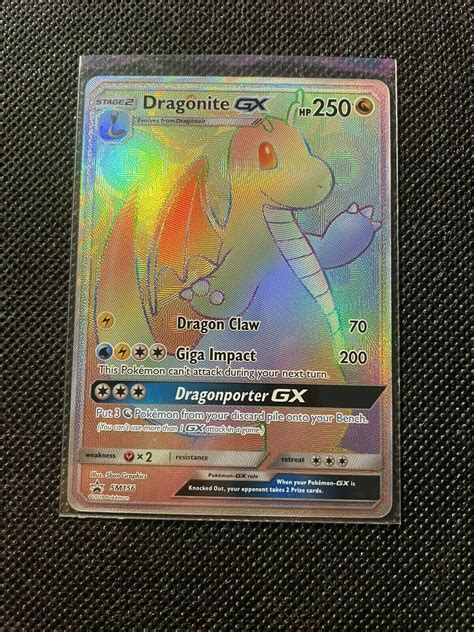 Mavin Pokemon Rainbow Rare Dragonite Gx Sm Mint