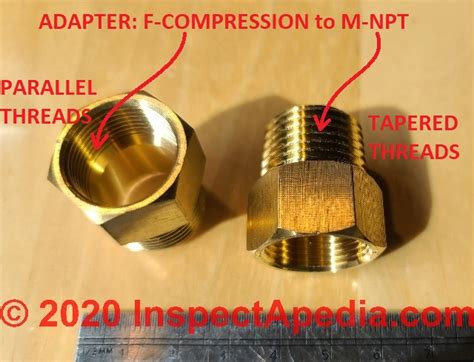 Types Of Pipe Threads Npt Ipt Compression Thread Differences Types Adapters Standards