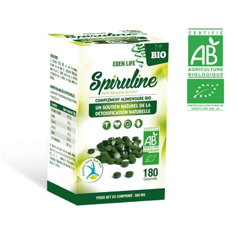 Eden Life Spiruline 180 COMPRIMES Au Meilleur Prix En Tunisie Primini Tn