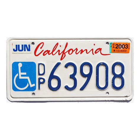 California Disabled Your License Plate Source