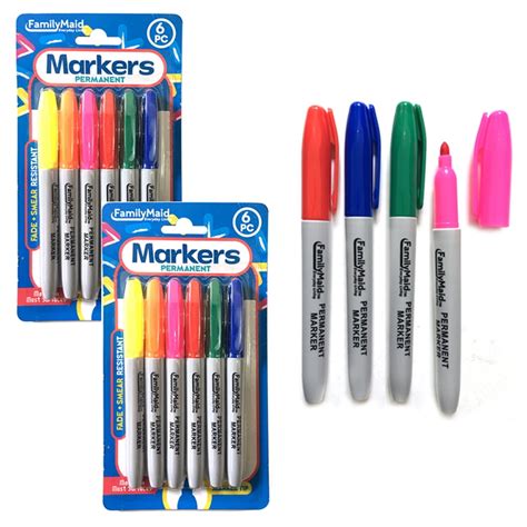 12 PCS Permanent Markers Waterproof Resistant Paint Bold Tip Ink