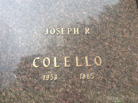 Grave Site of Jac L Colello (1949-1990) | BillionGraves