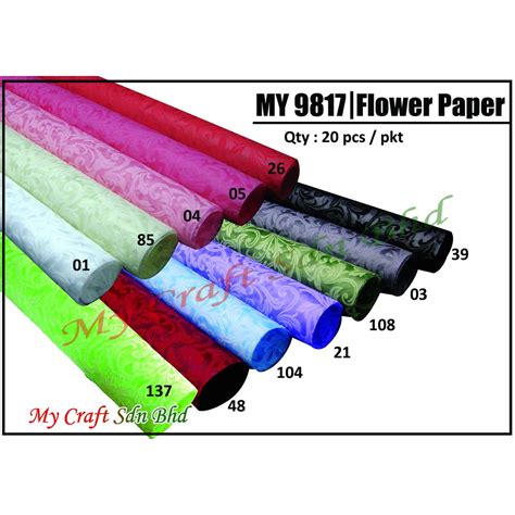 Ready Stock Pcs 54cm X 58cm Flower Paper Kertas Bunga Wrapping