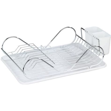 WENKO Égouttoir Vaisselle Clean Blanc Egouttoir cuisine avec plateau