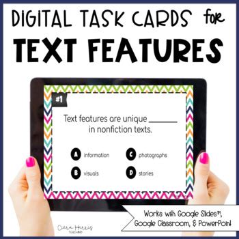 Digital Text Feature Task Cards By Ciera Harris Teaching TpT