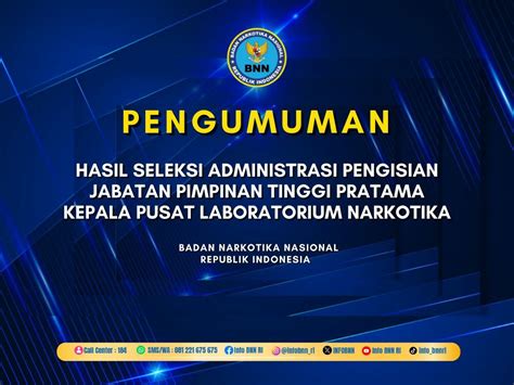 Pengumuman Hasil Seleksi Administrasi Pengisian Jabatan Pimpinan Tinggi