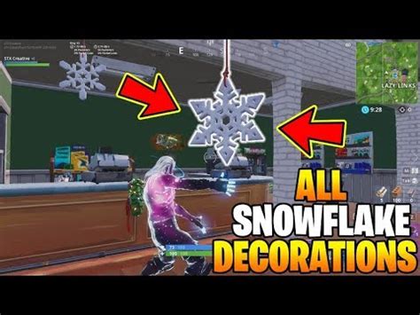 Fortnite ALL Snowflake Decoration Locations Destroy Snowflake