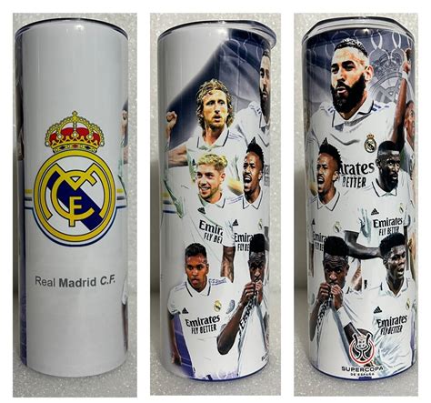 Real Madrid Cf 20oz Stainless Steel Tumbler Etsy