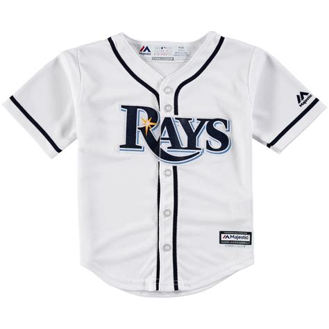 Tampa Bay Rays Majestic Toddler Official Cool Base Jersey - White