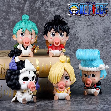 One Piece Wano Country Baby Pacifier Luffy Zoro Sanji Brook Franky 12cm