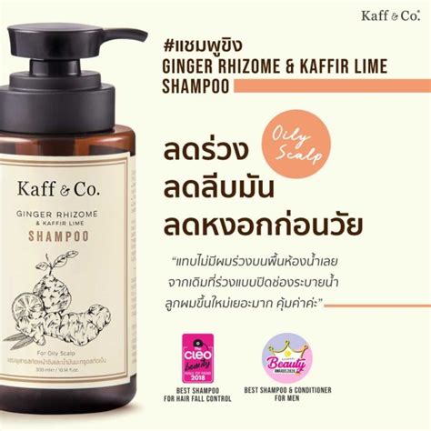 Kaff Co Ginger Rhizome Kaffir Lime Shampoo Oily Scalp แชมพสาร