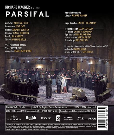 Wagner Parsifal Blu Ray Andreas Schager Anja Kampe Daniel Barenboim