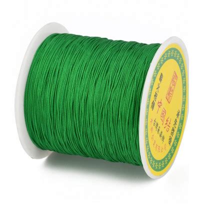 0 5mm Fil de jade nylon tressé vert pomme