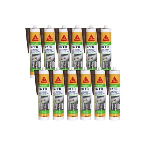 Lot de 12 mastics acryliques spécial façade SIKA SikaSeal 107 Joints