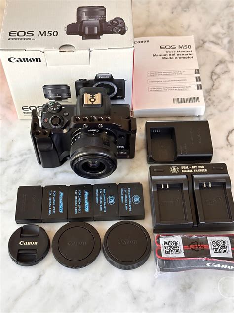 Fs Canon M50 Kit 15 45mm Lens Cage Extra Batteries Charger Fm Forums