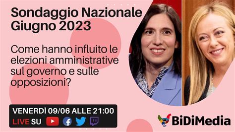 Live Bidimedia L Impatto Delle Comunali Il Nostro Sondaggio Di Giugno