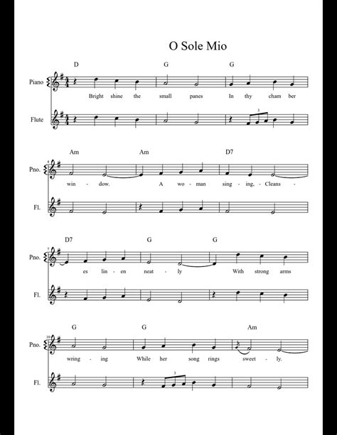 O Sole Mio Sheet Music Download Free In Pdf Or Midi