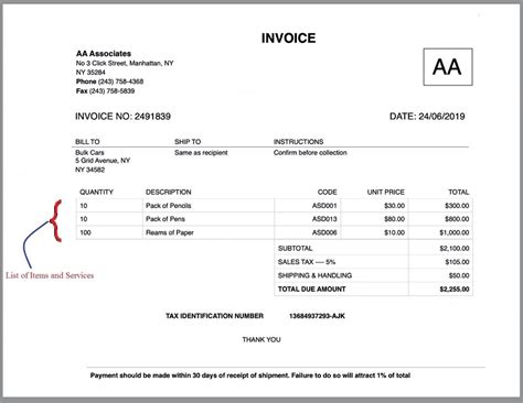 How To Create Invoices List Of Items Pdf Co