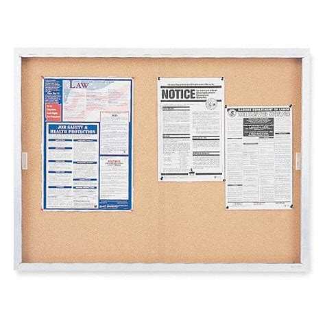 Quartet Cork 72 In Wd Enclosed Bulletin Board 2cy91 D2405 Grainger