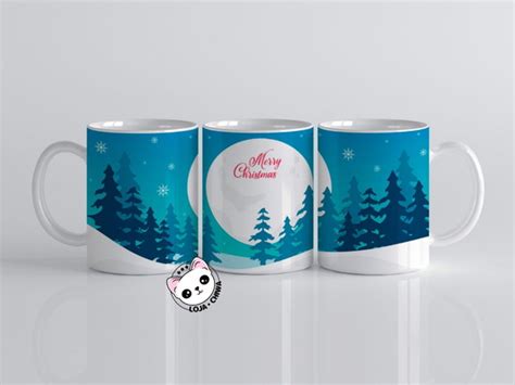 Caneca Natal Porcelana Feliz Natal Festas Christmas Elo7