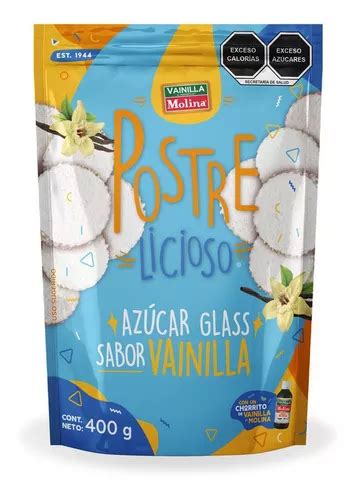 Azúcar Glass Sabor Vainilla Postrelicioso 400 G Postres MercadoLibre