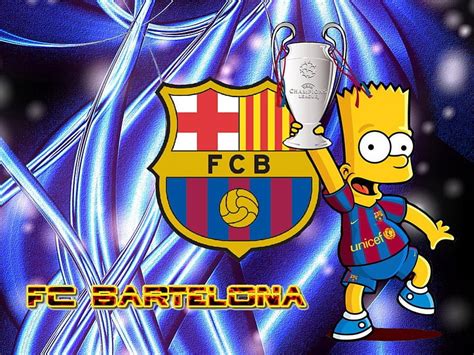 Fc Bartelona Bart Simpson Bart Simpsons Barcelona Champions Leauge