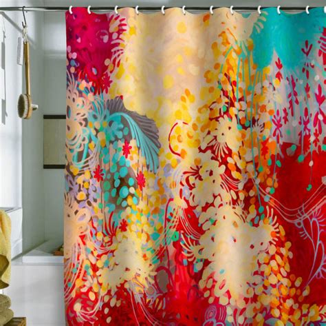 Bright Colored Shower Curtains In Furniture Ideas Deltaangelgroup