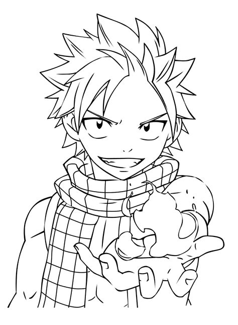 Coloriages De Natsu Dragneel Coloringpagesonly