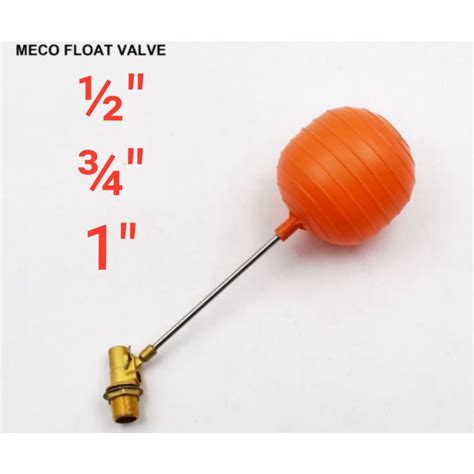 Meco Brass Float Valve With Pvc Ball ½ ¾ 1 Heavy Duty Forged Brass For Water Tank Cistern