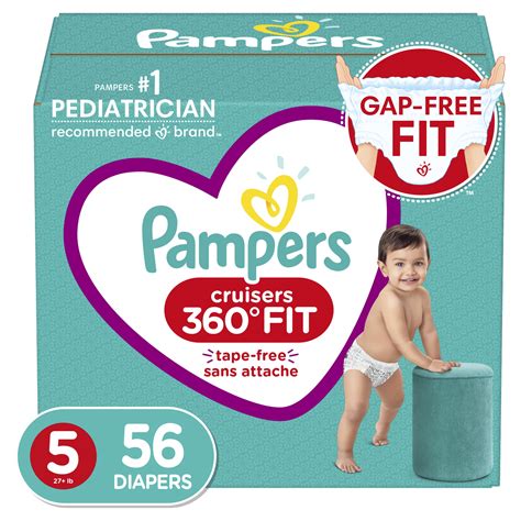 Pampers Cruisers 360 Fit Diapers Size 5 112 Ct Active Comfort 12hr Wetness Lock