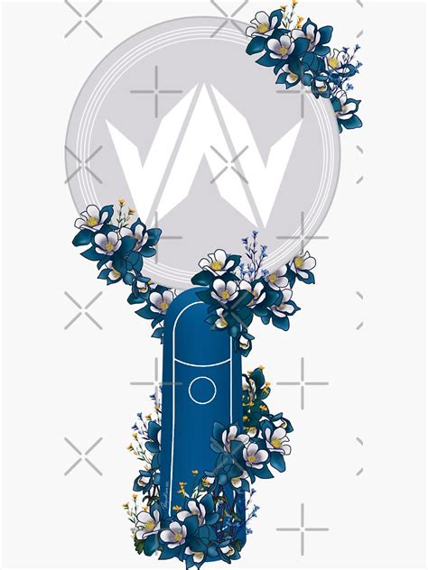 "VAV Floral Lightstick kpop " Sticker for Sale by RetroAttic | Redbubble