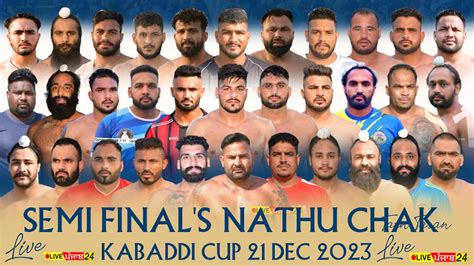 Semi Final S Nathu Chak Kabaddi Cup Tarn Taran 21 Dec 2023 Live