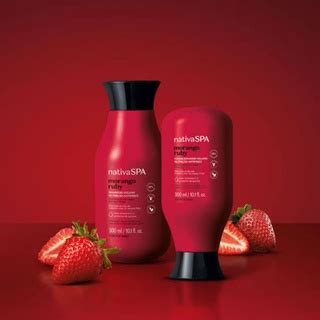 kit de shampoo e condicionador Nativa SPA Morango Ruby O Boticário 300