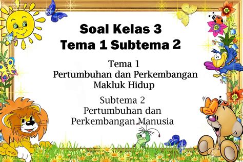 Materi Kelas 2 Tema 3 Subtema 1 Pembelajaran 1 Dan 2 Youtube —