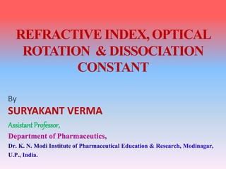 Refractive Index PPT