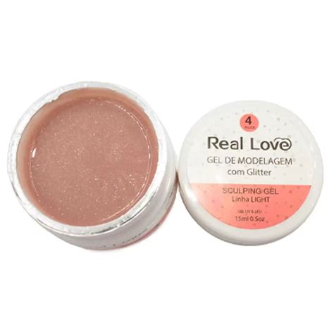 Gel Modelagem Unha Real Love Glitter Nude Ml Jadiperfumaria