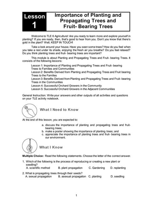 Tle6 Q1 Mod1plantingandpropagatingtreesandfruit Bearingtrees