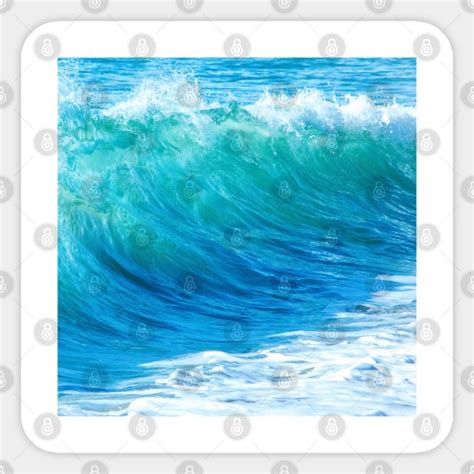 SCENERY 02 Splash Of Blue Ocean Waves Ocean Wave Sticker TeePublic