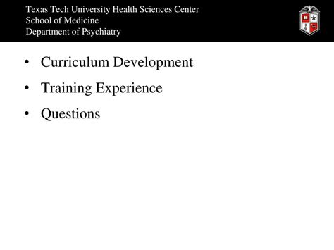 Ppt Texas Tech University Health Sciences Center School Of Medicine