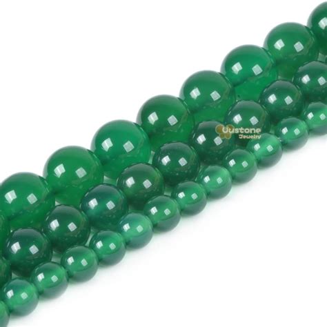 Natural 12mm 15 Inches Dark Green Agate Round Beads Genuine Etsy