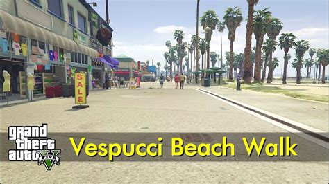 Vespucci Beach Sidewalk Just Walking GTA V YouTube