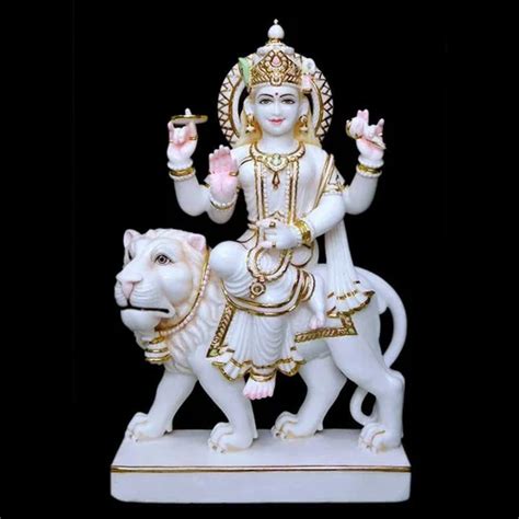 White Marble Goddess Durga Statue at 51000.00 INR in Alwar | Shri Shyam ...