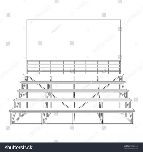 Bleacher Illustration Vector 335499740 Shutterstock
