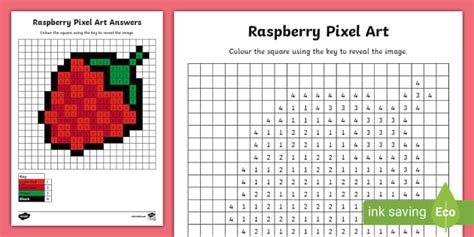 Free Raspberry Pixel Art Template L Insegnante Ha Fatto